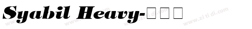 Syabil Heavy字体转换